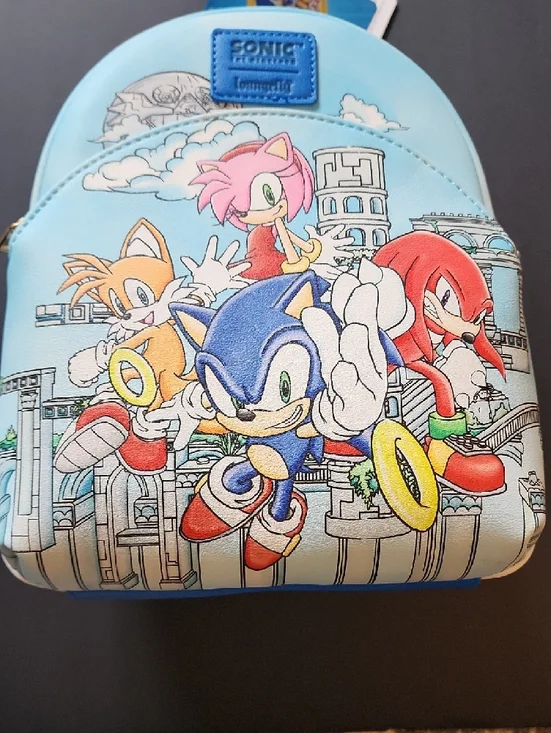 Loungefly Sonic The Hedgehog Character Mini Backpack - Light Blue. NWT - Picture 4 of 12